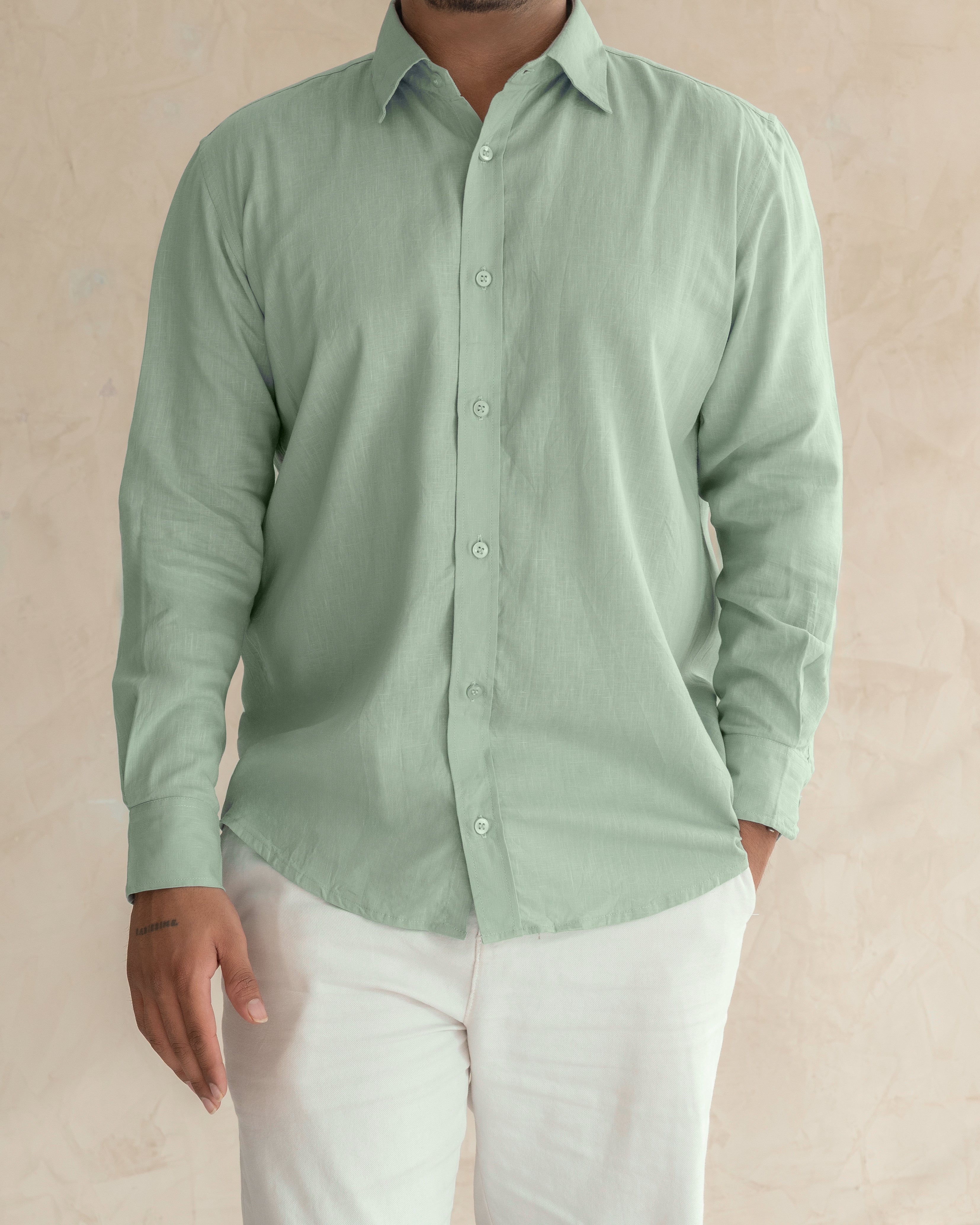 The Gentle Green Linen Shirt