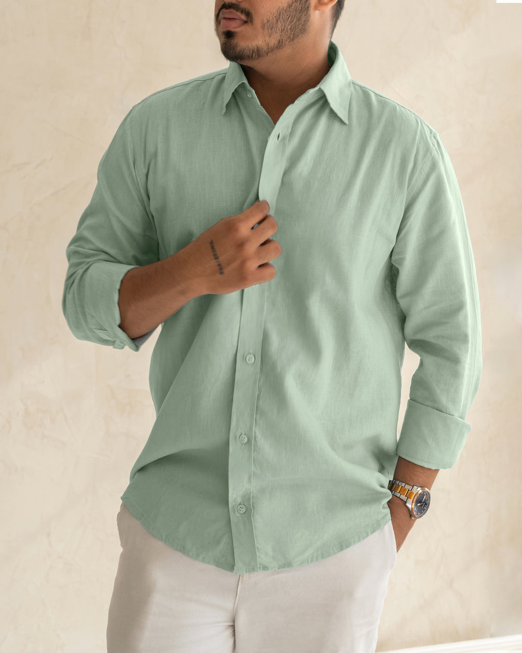The Gentle Green Linen Shirt