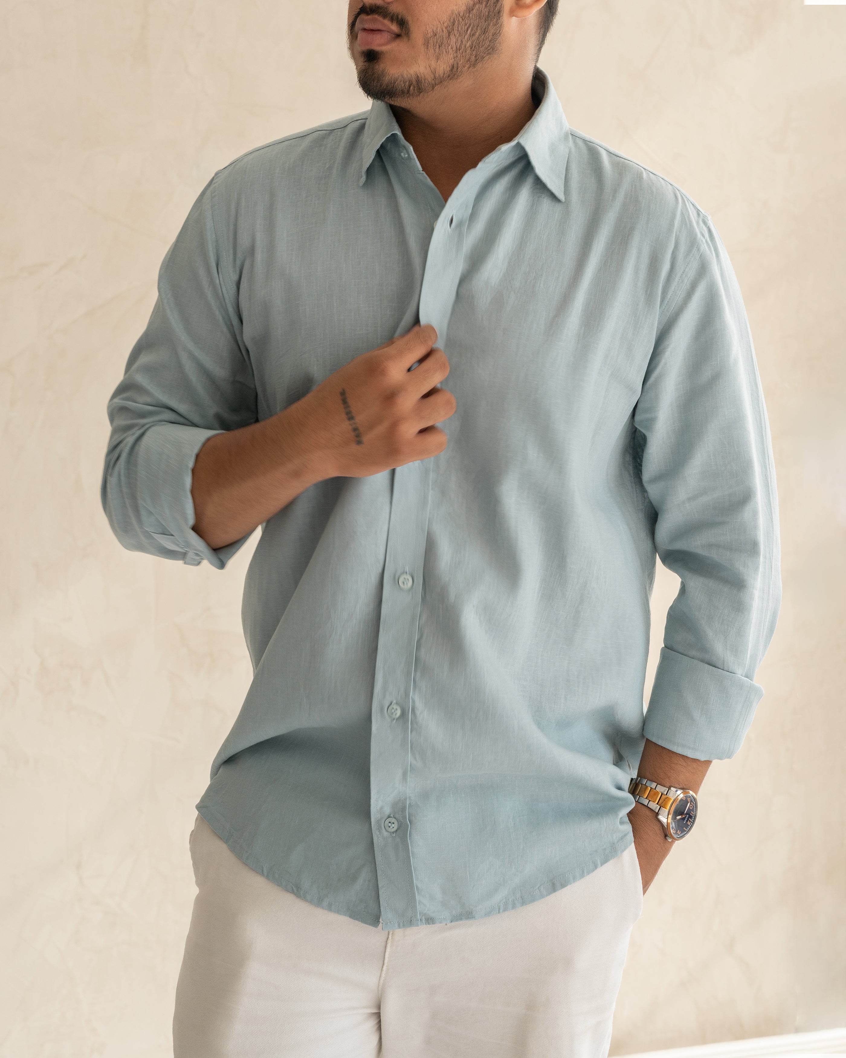 The Quiet Blue Linen Shirt