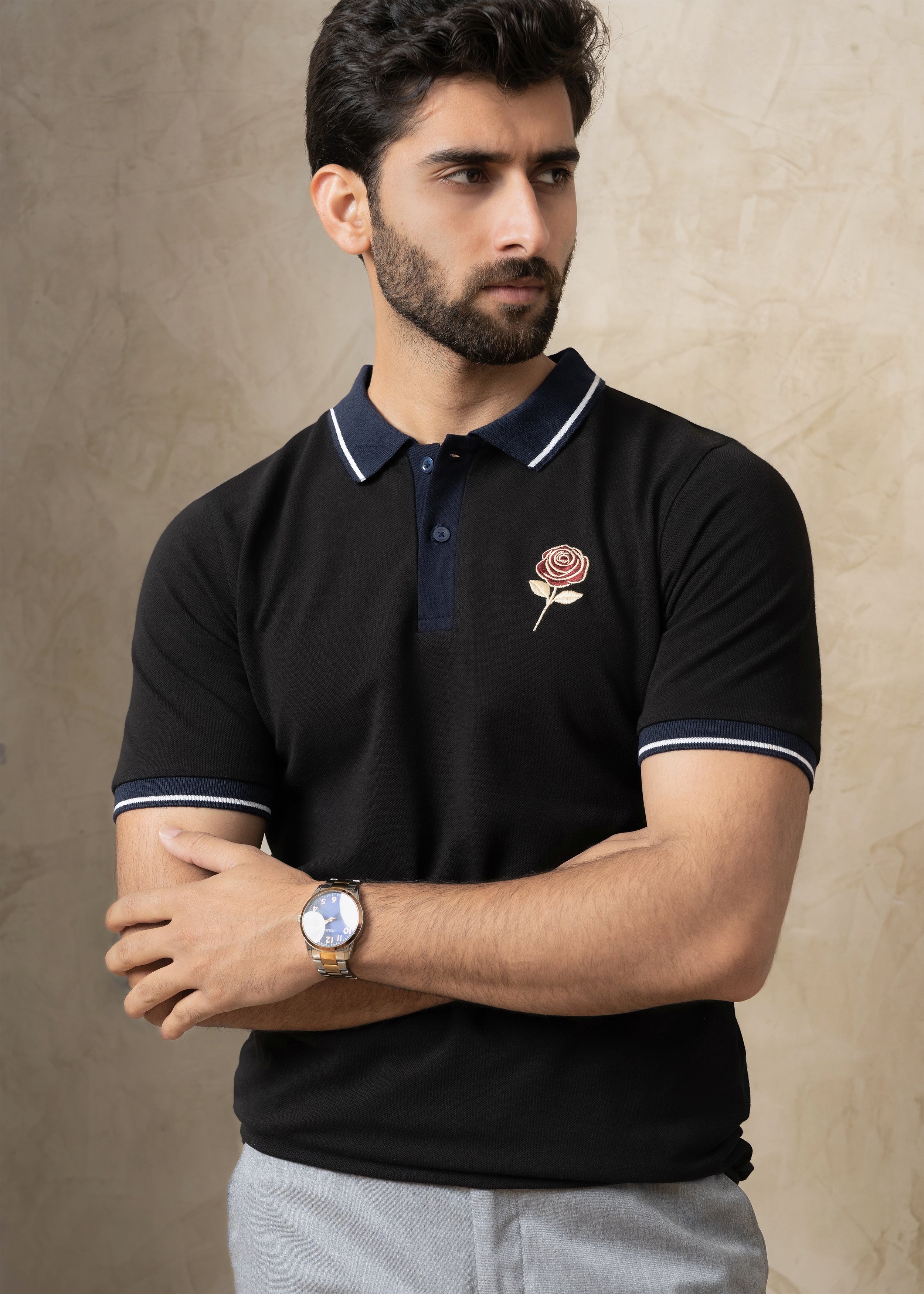 Noir Rose Polo